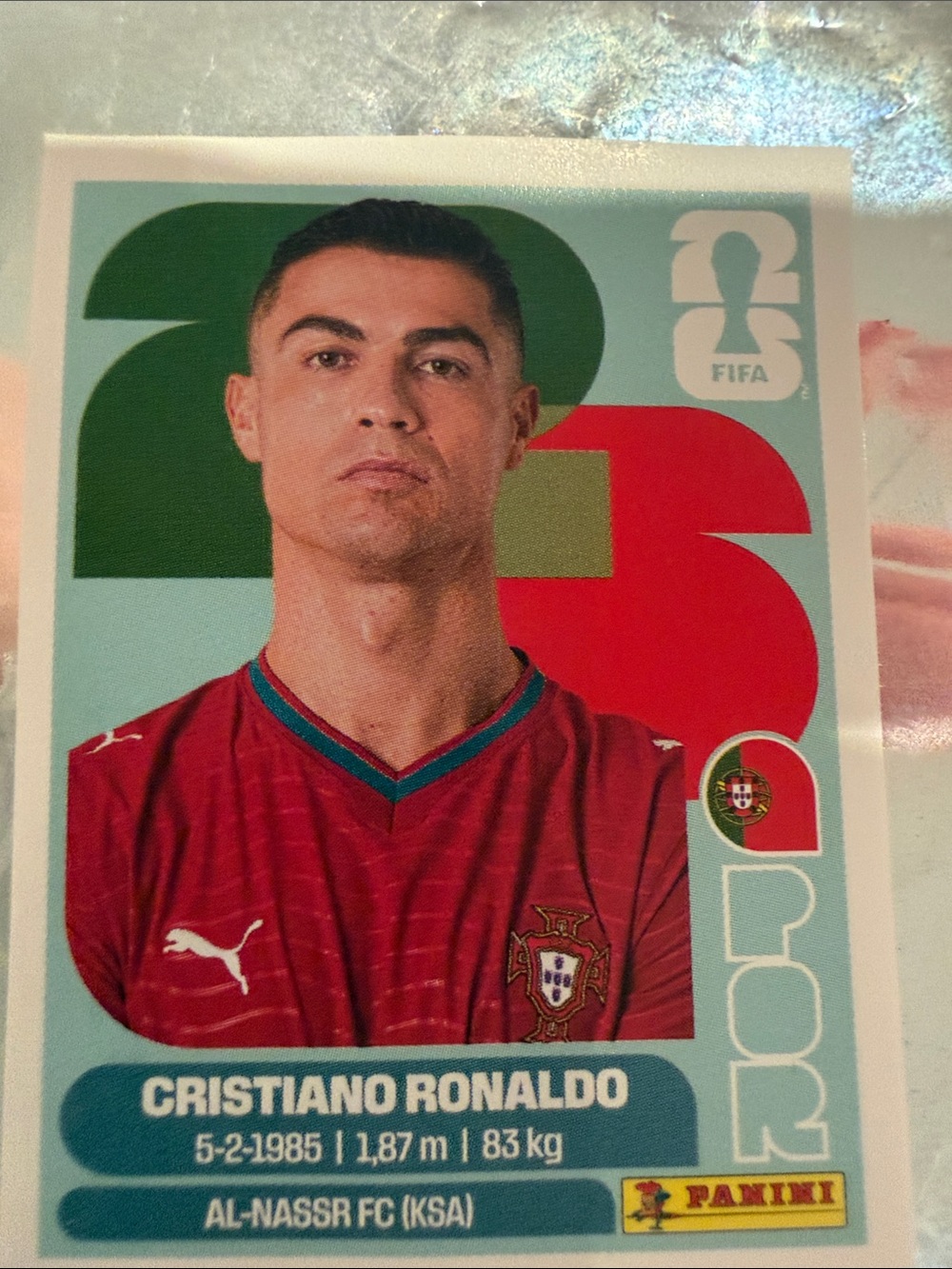 Cristiano Ronaldo FIFA WORLD CUP 2026 panini sticker